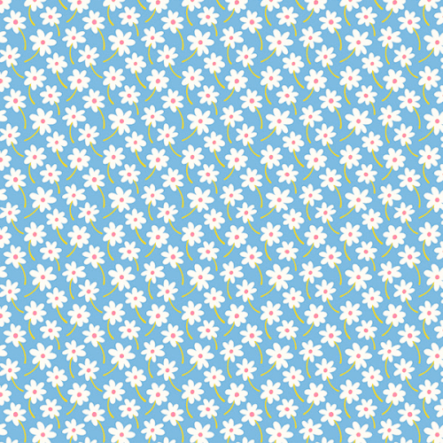 Tecido Tricoline Estampado Mini Margaridas 3118v001