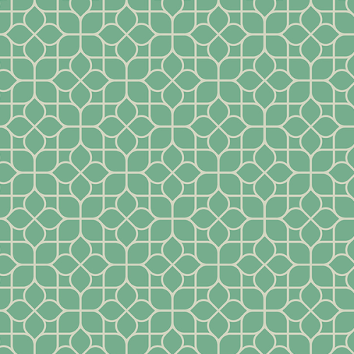 Tecido Tricoline Estampado Mosaico Floral Verde 1423V129