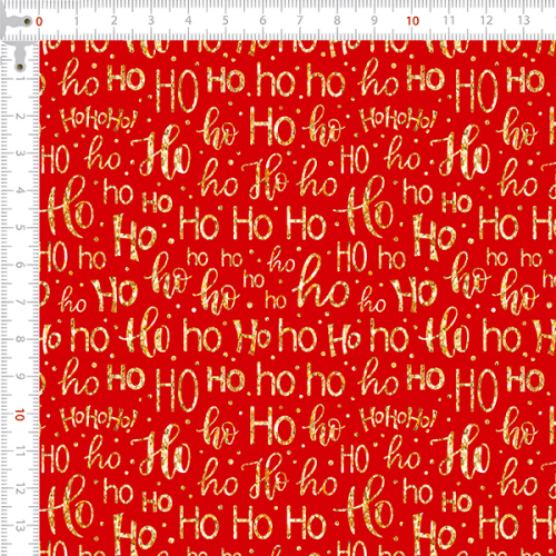 Tecido Tricoline Estampado Natalino Hohoho Vermelho 1274v264