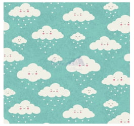 Tecido Tricoline Estampado Nuvens de Chuva Tiffany 180666v04