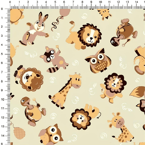 Tecido Tricoline Estampado Safari 6360v05