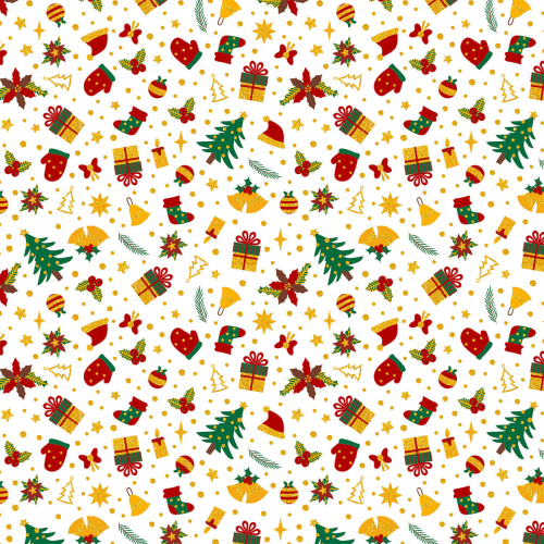 Tecido Tricoline Estampado Símbolos de Natal 5169v001 Tecido Tricoline Estampado Símbolos de Natal 5169v001