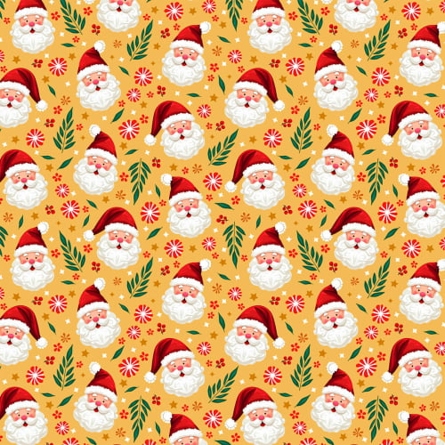 Tecido Tricoline Estampado Sorrisos de Natal 6226v001 Tecido Tricoline Estampado Sorrisos de Natal 6226v001