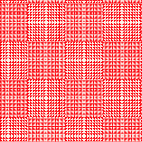 Tecido Tricoline Estampado Tramas Geométricas Vermelho 1409V274