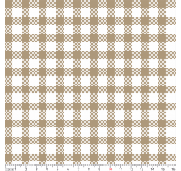 Tecido Tricoline  Estampado Xadrez Bege Escuro 1361v18