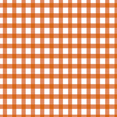 Tecido Tricoline Estampado Xadrez Laranja Escuro 1361v032