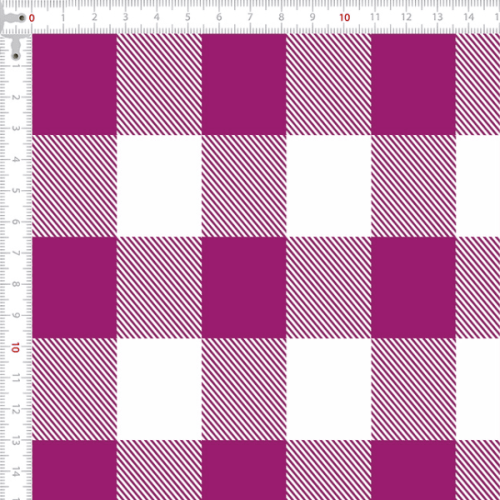 Tecido Tricoline Estampado Xadrez Rosa Escuro 1385v008