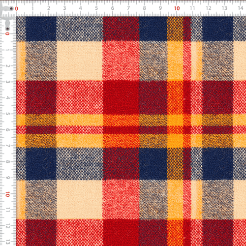 Tecido Tricoline Estampado Xadrez Sertão Junino 9050v466