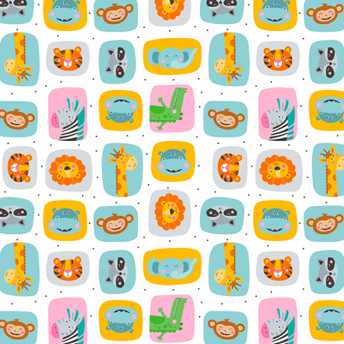 Tecido Tricoline Estampado Zoológico Maluco 9050V430