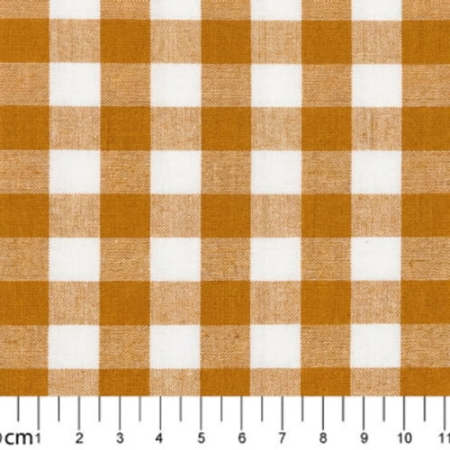 Tecido Tricoline Fio Tinto Xadrez GG Ocre 113820XM