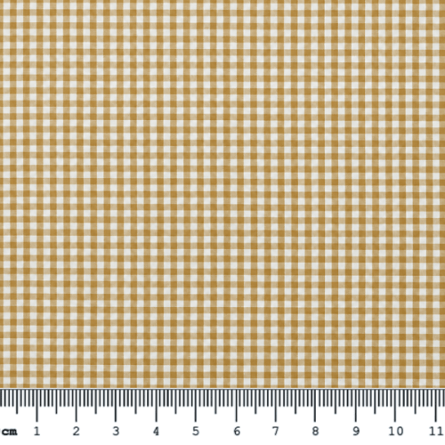 Tecido Tricoline Fio Tinto Xadrez P Ocre 11381XM