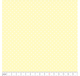 Tricoline Estampado Bolinha Mini Micro Branca Fundo Amarelo Claro 1002v169