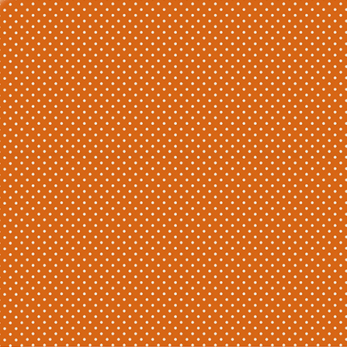 Tricoline Estampado Bolinha Mini Micro Branca Fundo Cenoura 1002V303