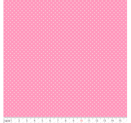 Tricoline Estampado Bolinha Mini Micro Bege Fundo Rosa 1002v146