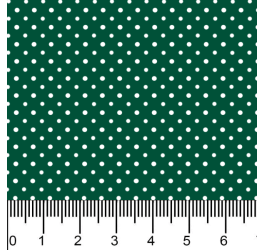 Tricoline Estampado Bolinha Mini Micro Branca Fundo Verde 1002v232