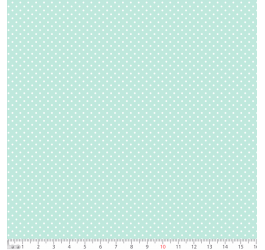 Tricoline Estampado Bolinha Mini Micro Branca Fundo Verde Claro 1002v051