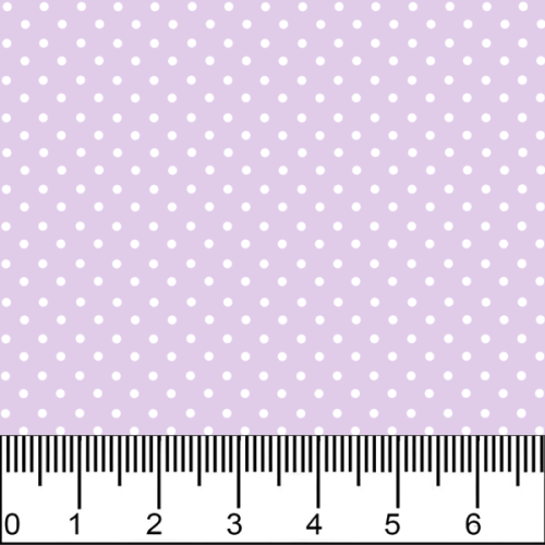Tricoline Estampado Bolinha Mini Micro Branca Fundo Violeta Claro 1002V240