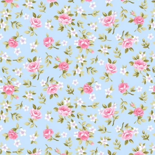 Tricoline Estampado Floral Lúcia Rosa 180355v05