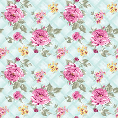 Tricoline Estampado Floral Rosas Fundo Trama 7145v002