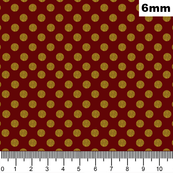 Tecido Tricoline Bolinhas 6mm de Natal Dourado Vermelho 1356v058