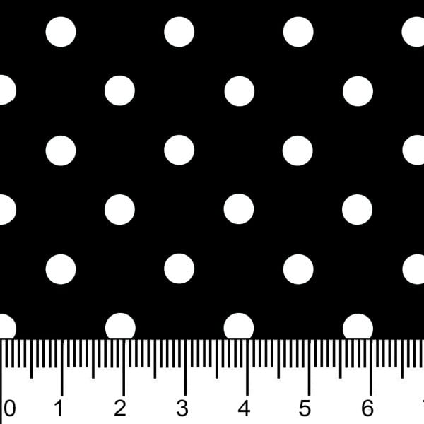 Tecido Tricoline Bolinhas Médias Pretas Fundo Amarelo