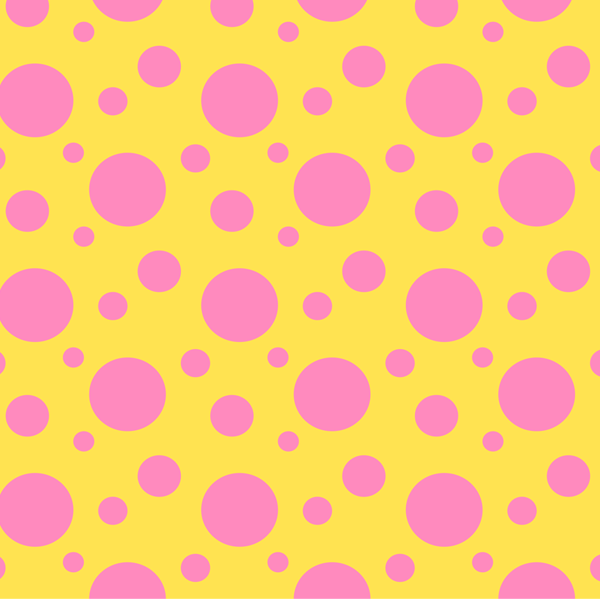 Tecido Tricoline Digital Estampado Bolas e Bolinhas Amarelo e Rosa 9102E729
