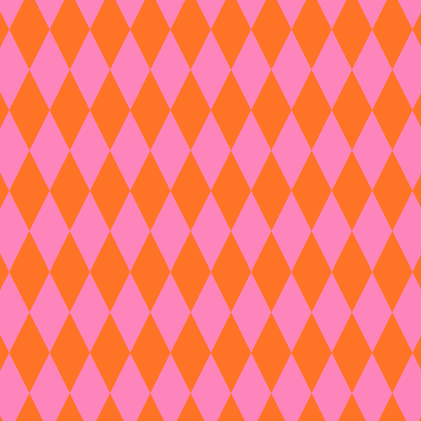 Tecido Tricoline Digital Estampado Geométrico Laranja e Rosa 9102E721