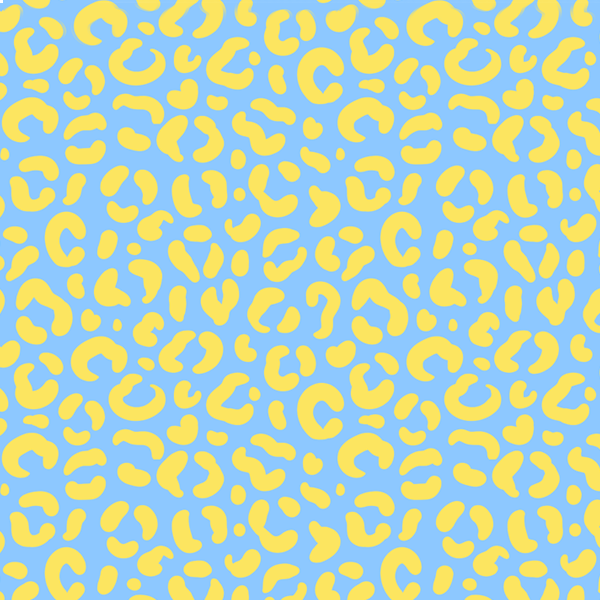 Tecido Tricoline Digital Estampado Onça Amarelo e Azul 9102E743