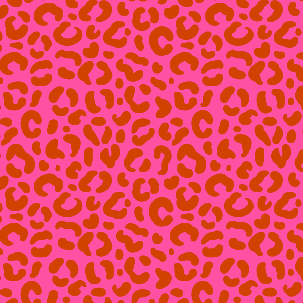 Tecido Tricoline Digital Estampado Onça Laranja e Rosa 9102E736