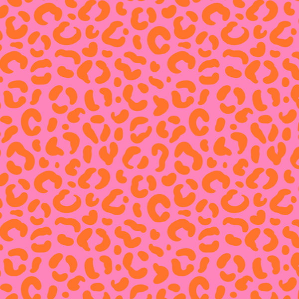 Tecido Tricoline Digital Estampado Onça Laranja e Rosa 9102E739