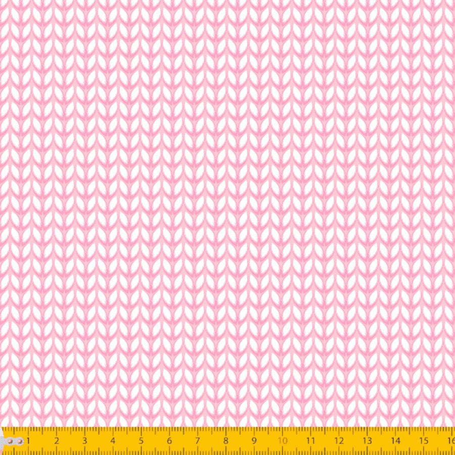 Tecido Tricoline Estampado Tricot Rosa 2012v02
