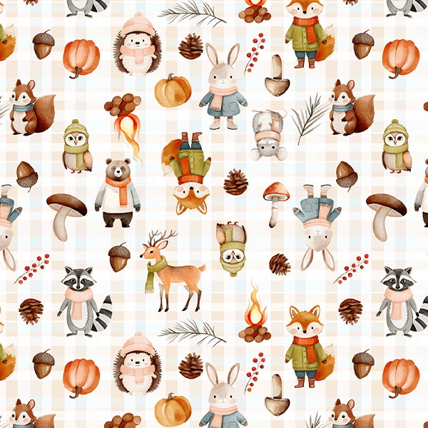 Tecido Tricoline Estampado Bichinhos no Inverno 9050V432