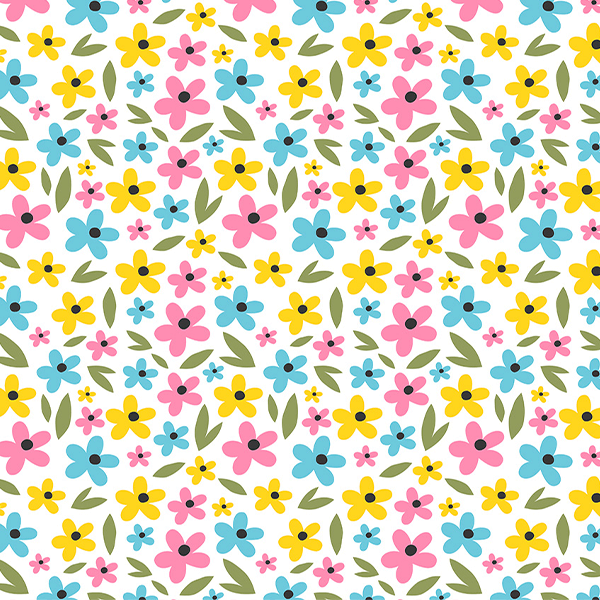 Tecido Tricoline Estampado Botoes de Flores 5160V001