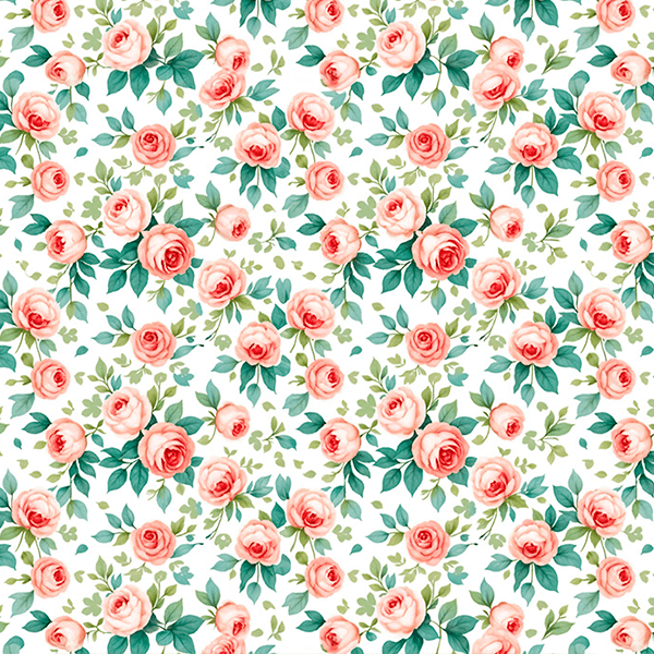 Tecido Tricoline Estampado Botões de Rosa Pequenas 9050V401