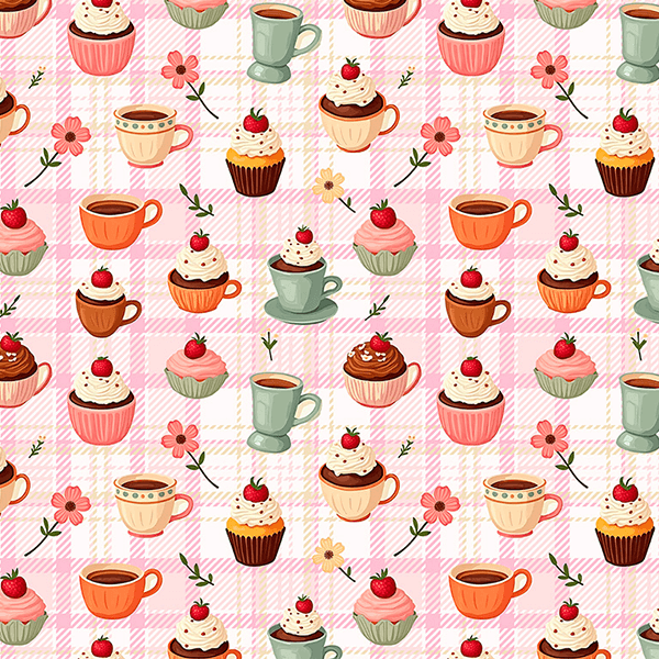 Tecido Tricoline Estampado Café Gourmet 9050V422