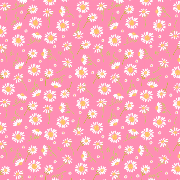 Tecido Tricoline Estampado Campo de Margaridas Rosa 3096V007