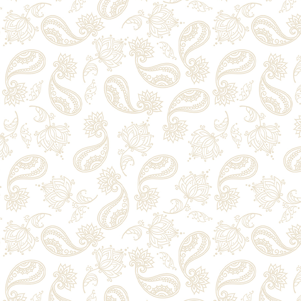 Tecido Tricoline Estampado Cashmere Fundo Branco 1421v203