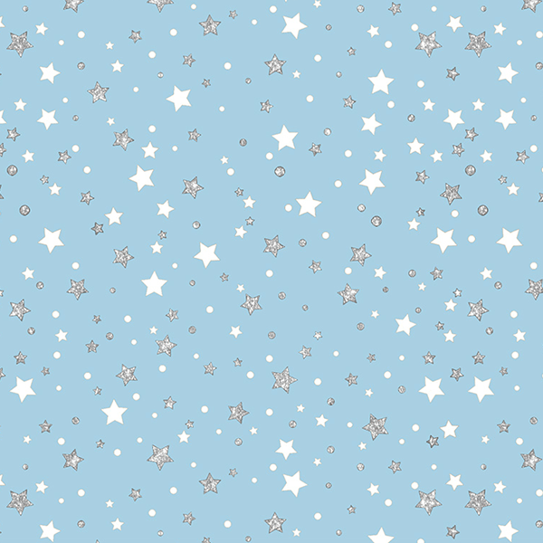 Tecido Tricoline Estampado Céu Estrelado Fundo Azul 2134v002