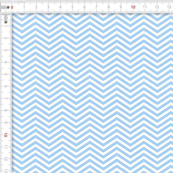 Tecido Tricoline Estampado Chevron Azul Claro Pequeno 1209vr06