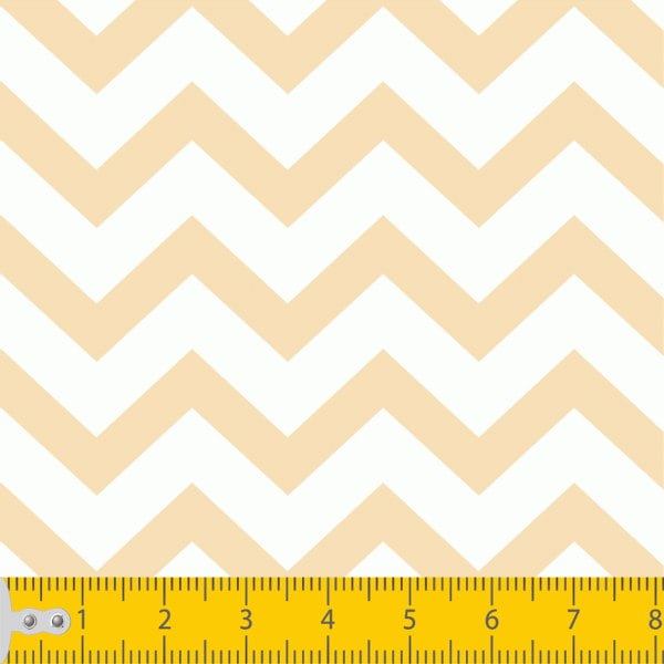 Tecido Tricoline Estampado Chevron Creme 1068v08