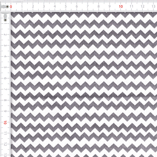 Tecido Tricoline Estampado Chevron Double Cinza 182045v02
