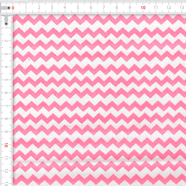 Tecido Tricoline Estampado Chevron Double Rosa 182046v03