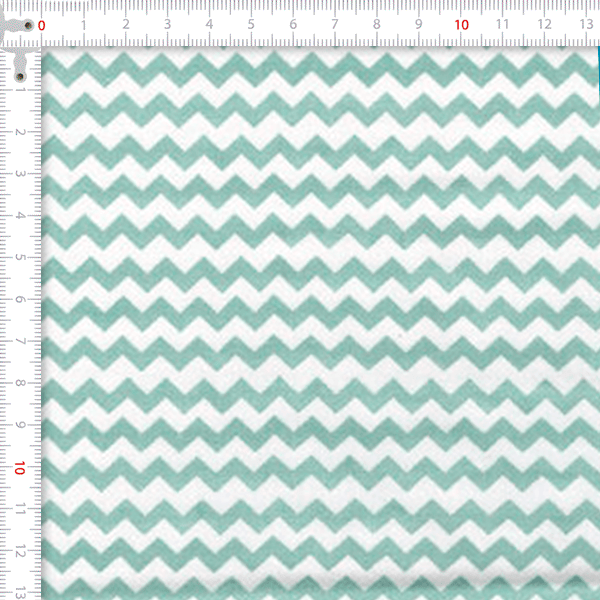 Tecido Tricoline Estampado Chevron Double Verde Água 182047v04