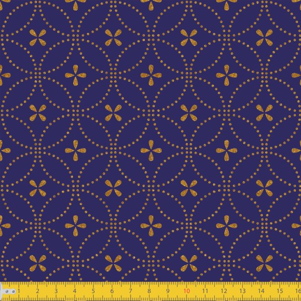 Tecido Tricoline Estampado Entrelinhas Marinho Brilhante Must Have 1234v08