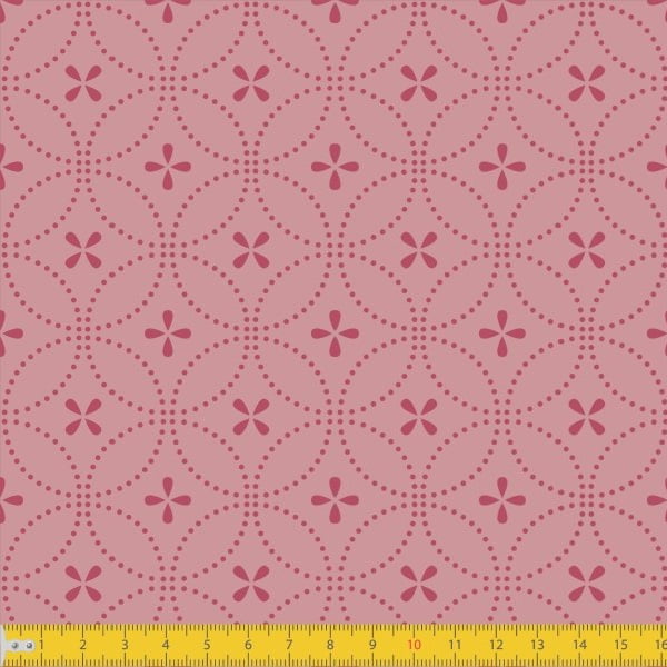 Tecido Tricoline Estampado Entrelinhas Rose Must Have 1234v01