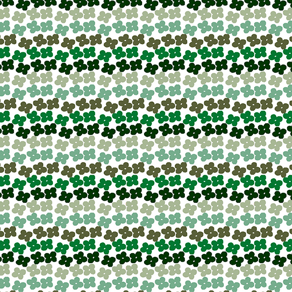 Tecido Tricoline Estampado Faixas de Flores Verde 5165V003