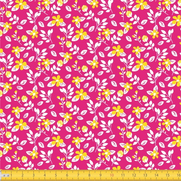 Tecido Tricoline Estampado Floral Miúdo 2008v09