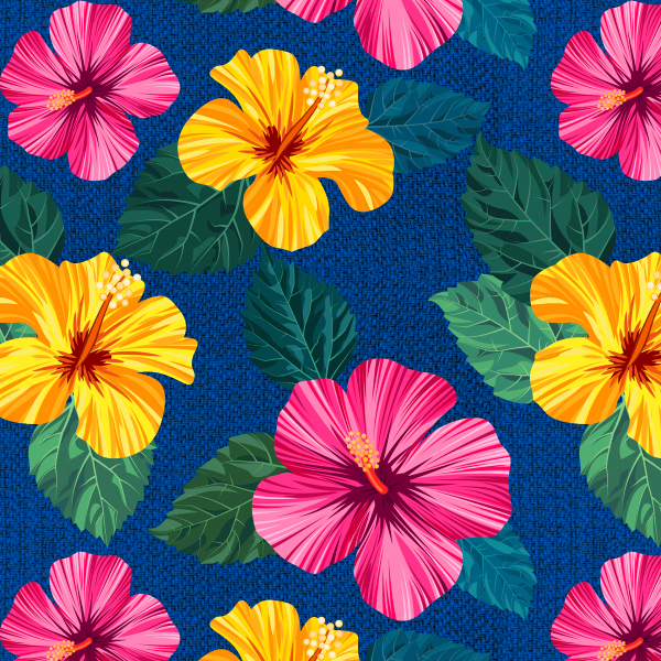 Tecido Tricoline Estampado Flores de Festa Junina Azul 9050v097