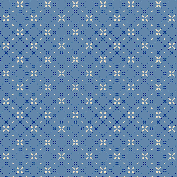 Tecido Tricoline Estampado Florzinhas do Campo Azul Celeste 2125V007