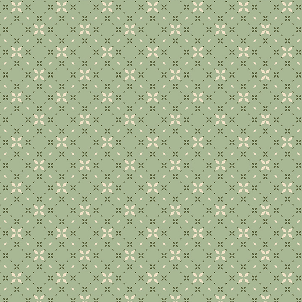 Tecido Tricoline Estampado Florzinhas do Campo Pistache 2125V008